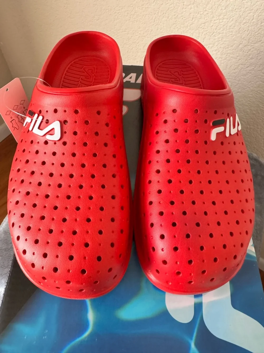 Fila Red Impel Slip-On Perforated Slide/Clog
